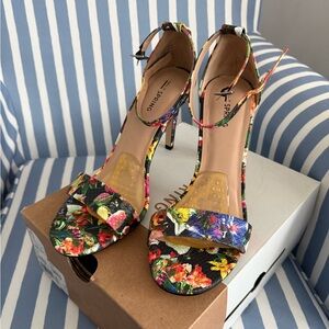 Call It Spring Floral Snakeskin Heels Waylanda Heels
